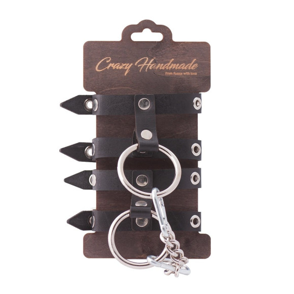 Черные однослойные наручники из натуральной кожи Черные однослойные наручники из натуральной кожи