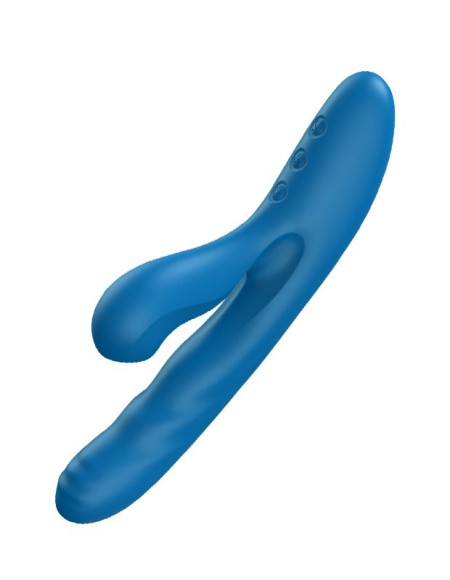 Голубой вибратор Otto с возвратно-поступательными движениями, вакуумом и подогревом - 22,2 см. Голубой вибратор Otto с возвратно-поступательными движениями, вакуумом и подогревом - 22,2 см.