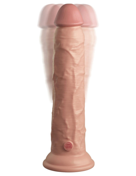 Телесный вибратор-реалистик на присоске 9’’ Vibrating Silicone Dual Density Cock - 24,8 см. Телесный вибратор-реалистик на присоске 9’’ Vibrating Silicone Dual Density Cock - 24,8 см.