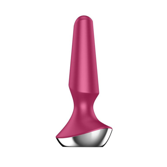 Малиновая анальная пробка с вибрацией Satisfyer Plug-ilicious 2 - 14 см. Малиновая анальная пробка с вибрацией Satisfyer Plug-ilicious 2 - 14 см.