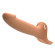 Телесный полый мужской страпон London - 16,8 см.