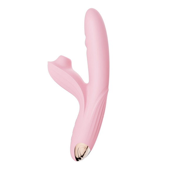 Розовый вибратор Anita с возвратно-поступательными движениями и вакуумом - 21,1 см. Розовый вибратор Anita с возвратно-поступательными движениями и вакуумом - 21,1 см.