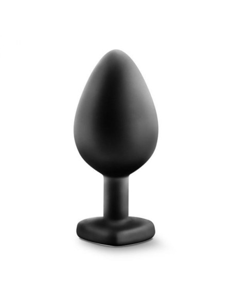 Черная анальная втулка с прозрачным кристаллом Bling Plug Medium - 8,2 см. Черная анальная втулка с прозрачным кристаллом Bling Plug Medium - 8,2 см.