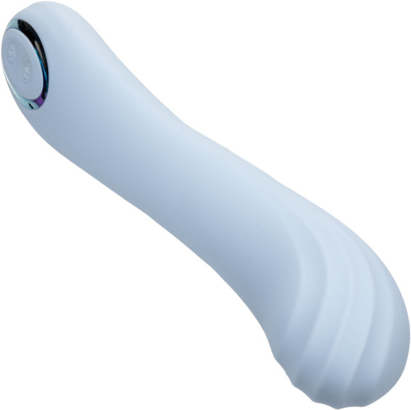 Голубой изогнутый вибромассажер Contoured G - 22,7 см. Голубой изогнутый вибромассажер Contoured G - 22,7 см.