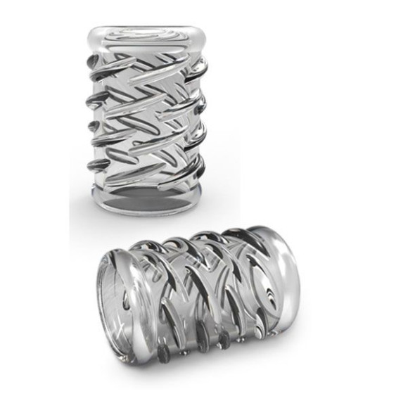 Прозрачная насадка с объёмными чёрточками STAY HARD COCK SLEEVE 06 CLEAR Прозрачная насадка с объёмными чёрточками STAY HARD COCK SLEEVE 06 CLEAR