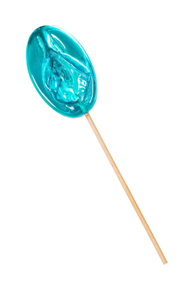 Леденец в форме вагины со вкусом блю кюрасао - 50 гр.