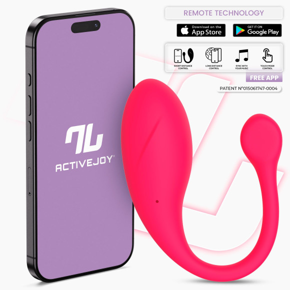 Ярко-розовое интерактивное виброяйцо Bulby