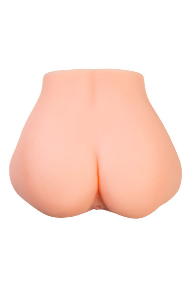 Телесный реалистичный мастурбатор-полуторс с 2 любовными входами