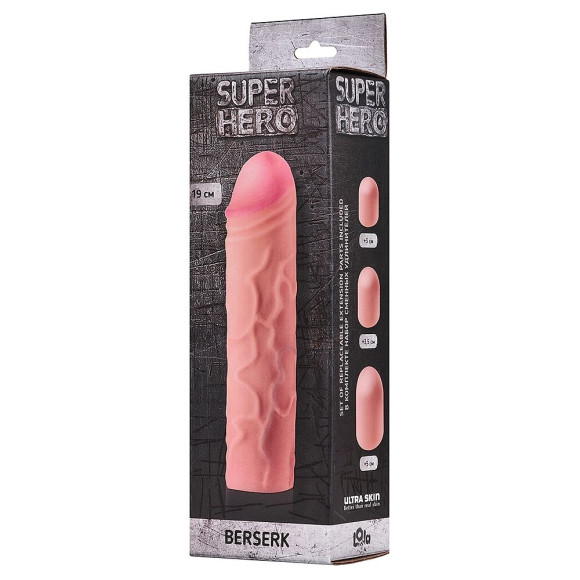 Фаллоудлинитель SUPER HERO Bersek - 19,5 см. Фаллоудлинитель SUPER HERO Bersek - 19,5 см.