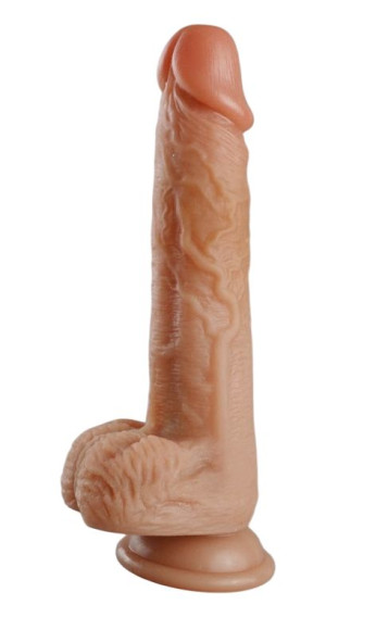 Телесный вибратор-пульсатор с подогревом Extaz - 20 см. Телесный вибратор-пульсатор с подогревом Extaz - 20 см.