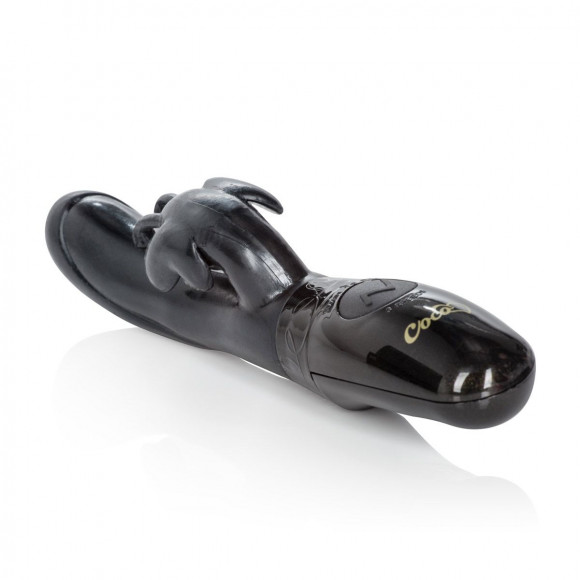 Черный вибромассажер Coco Fluttering Butterfly Vibes - 21 см.