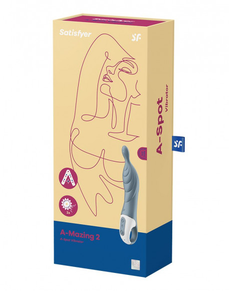 Серый вибратор Satisfyer A-Mazing 2 - 22,1 см. Серый вибратор Satisfyer A-Mazing 2 - 22,1 см.