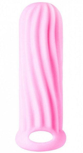 Розовый фаллоудлинитель Homme Wide - 13 см.