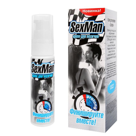 Крем-пролонгатор для мужчин SexMan - 28 гр. Крем-пролонгатор для мужчин SexMan - 28 гр.