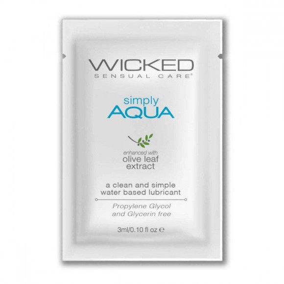 Легкий лубрикант на водной основе Wicked Simply AQUA - 3 мл. Легкий лубрикант на водной основе Wicked Simply AQUA - 3 мл.