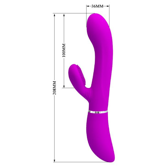 Лиловый вибратор-кролик с подвижной клиторальной щеточкой Clitoris Vibrator - 20,8 см. Лиловый вибратор-кролик с подвижной клиторальной щеточкой Clitoris Vibrator - 20,8 см.