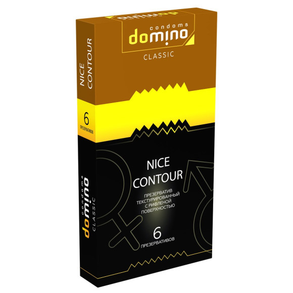 Презервативы с рёбрышками DOMINO Classic Nice Contour - 6 шт. Презервативы с рёбрышками DOMINO Classic Nice Contour - 6 шт.