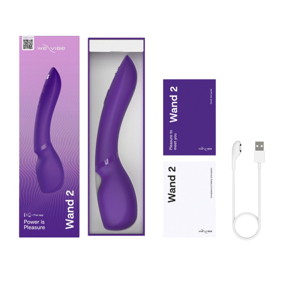 Фиолетовый жезловый вибратор We-Vibe Wand 2 - 27,3 см. Фиолетовый жезловый вибратор We-Vibe Wand 2 - 27,3 см.