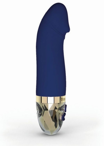 Синий вибратор для G-точки Real Deal Neal - 16,5 см. Синий вибратор для G-точки Real Deal Neal - 16,5 см.