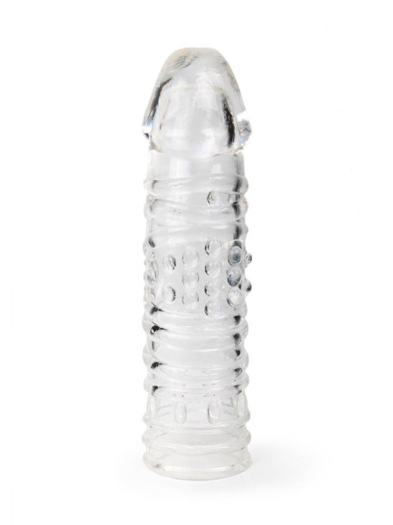 Прозрачная закрытая насадка на пенис - 17 см. Прозрачная закрытая насадка на пенис - 17 см.