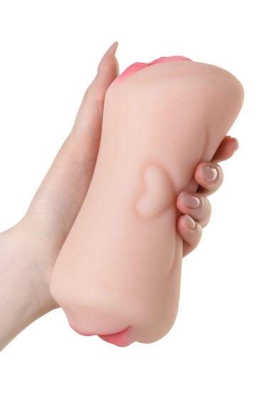 Телесный двусторонний мастурбатор Pretty Mouth - ротик и вагина Телесный двусторонний мастурбатор Pretty Mouth - ротик и вагина