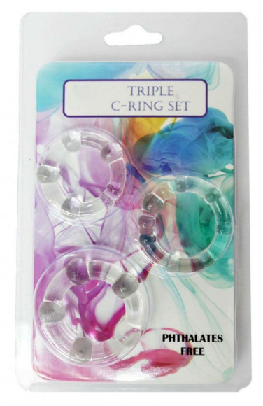 Набор из 3 эрекционных прозрачных колец Набор из 3 эрекционных прозрачных колец