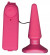 Розовая анальная пробка с вибрацией Funky Vibrating - 10,5 см.