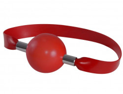 Красный резиновый кляп-шар