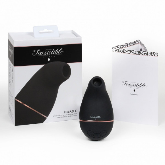 Черный клиторальный вакуум-волновой массажер Irresistible Kissable Черный клиторальный вакуум-волновой массажер Irresistible Kissable