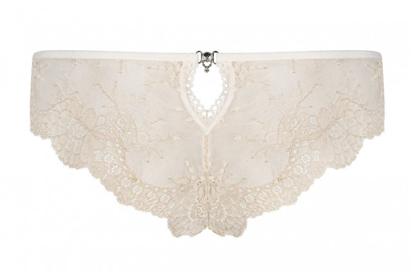 Кружевные трусики Bisquitta с вырезом и брошкой на попке