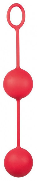 Красные вагинальные шарики на сцепке Красные вагинальные шарики на сцепке
