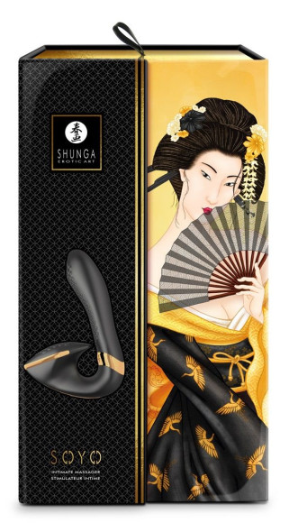 Черный вибростимулятор SOYO - 17 см. Черный вибростимулятор SOYO - 17 см.