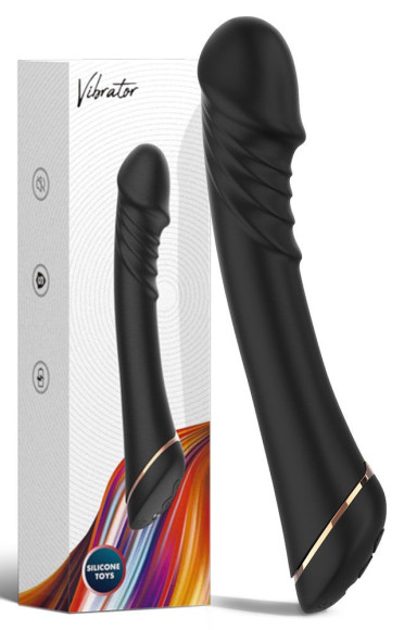 Черный вибратор для G-точки Hancock - 20,4 см Черный вибратор для G-точки Hancock - 20,4 см