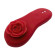 Красный вибратор в трусики Funtown Caleo с магнитным держателем-розой