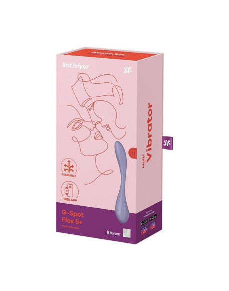 Сиреневый гибкий вибратор Satisfyer G-Spot Flex 5+ - 19,6 см. Сиреневый гибкий вибратор Satisfyer G-Spot Flex 5+ - 19,6 см.