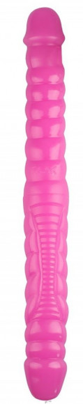 Розовый двухсторонний спиралевидный фаллоимитатор - 43 см. Розовый двухсторонний спиралевидный фаллоимитатор - 43 см.