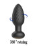 Черная анальная вибропробка с вращением и пультом ДУ - 9,8 см. Черная анальная вибропробка с вращением и пультом ДУ - 9,8 см.