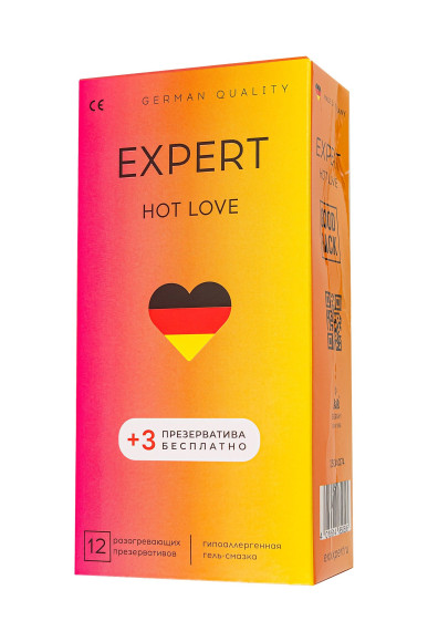 Презервативы EXPERT Hot Love с разогревающим эффектом - 12 шт.(+3 в подарок) Презервативы EXPERT Hot Love с разогревающим эффектом - 12 шт.(+3 в подарок)