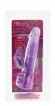 Фиолетовый вибратор с клиторальным пальчиком - 17,8 см.