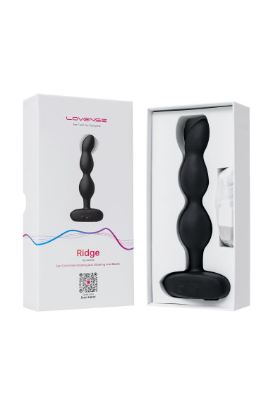 Черный анальный стимулятор с вибрацией и вращением Ridge - 17,2 см. Черный анальный стимулятор с вибрацией и вращением Ridge - 17,2 см.