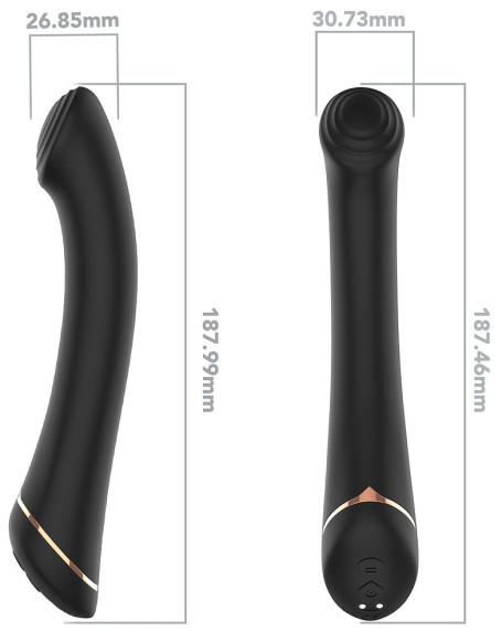 Черны вибратор для G-точки Gwand - 18,7 см. Черны вибратор для G-точки Gwand - 18,7 см.