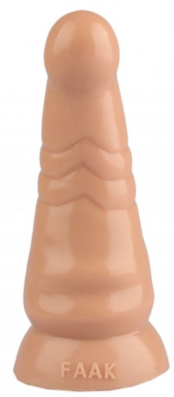 Телесная анальная втулка с круглой головкой - 20 см.