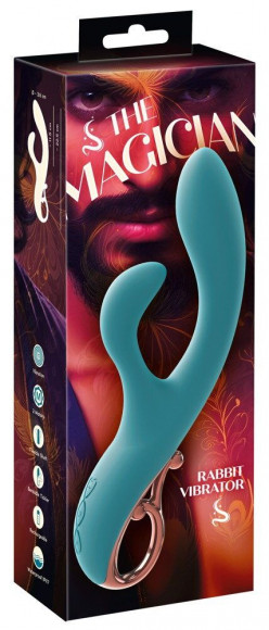 Бирюзовый вибратор-кролик The Magician Rabbit Vibrator - 22,5 см. Бирюзовый вибратор-кролик The Magician Rabbit Vibrator - 22,5 см.