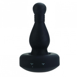 Чёрная пробка с вибрацией 10-Function Flexi Risquе Ripples 