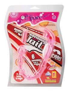 Розовое эрекционное кольцо с анальной цепочкой для него и виброзайцем для неё RAVISHING BUTT TAIL Розовое эрекционное кольцо с анальной цепочкой для него и виброзайцем для неё RAVISHING BUTT TAIL