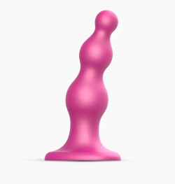 Розовый стимулятор-ёлочка Dildo Plug Beads Framboise Size M - 15 см. Розовый стимулятор-ёлочка Dildo Plug Beads Framboise Size M - 15 см.