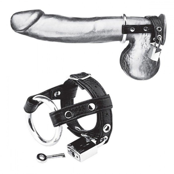 Утяжка на пенис на замочке Duo Cock And Ball Lock Утяжка на пенис на замочке Duo Cock And Ball Lock