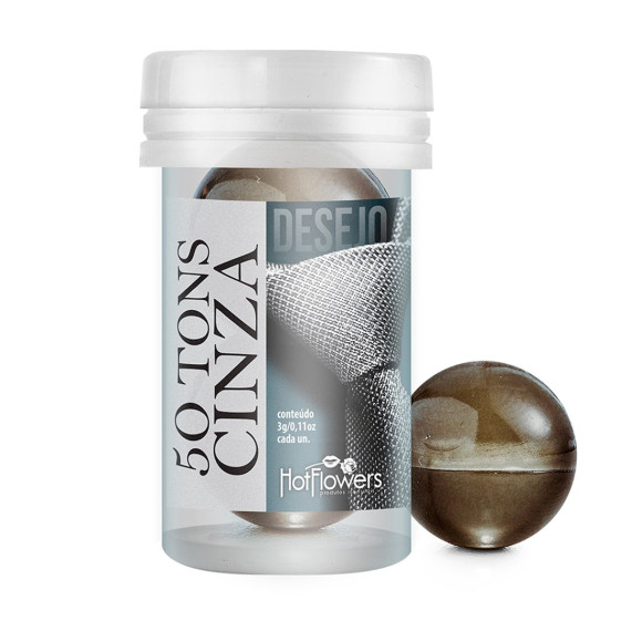 Лубрикант на масляной основе 50 Tons Cinza с охлаждающим эффектом (2 шарика по 3 гр.) Лубрикант на масляной основе 50 Tons Cinza с охлаждающим эффектом (2 шарика по 3 гр.)