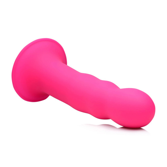 Розовый гибкий фаллоимитатор Squeeze-It Wavy Dildo - 18,3 см. Розовый гибкий фаллоимитатор Squeeze-It Wavy Dildo - 18,3 см.