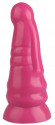 Розовая анальная втулка с круглой головкой - 20 см.